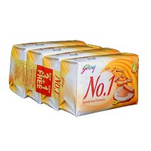 GODREJ NO.1 SOAP SANDAL AND TURMERIC PACK OF 4 U X 68 G